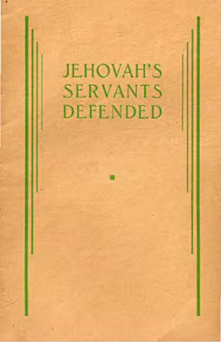 Jehovah's servants defended